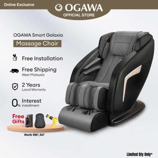 [Apply Code: 2GT20] OGAWA Smart Galaxia Massage Chair (Golden Midnight) Free RelX + Turborevive + 3in1 Leather Kit [Free Shipping WM]*
